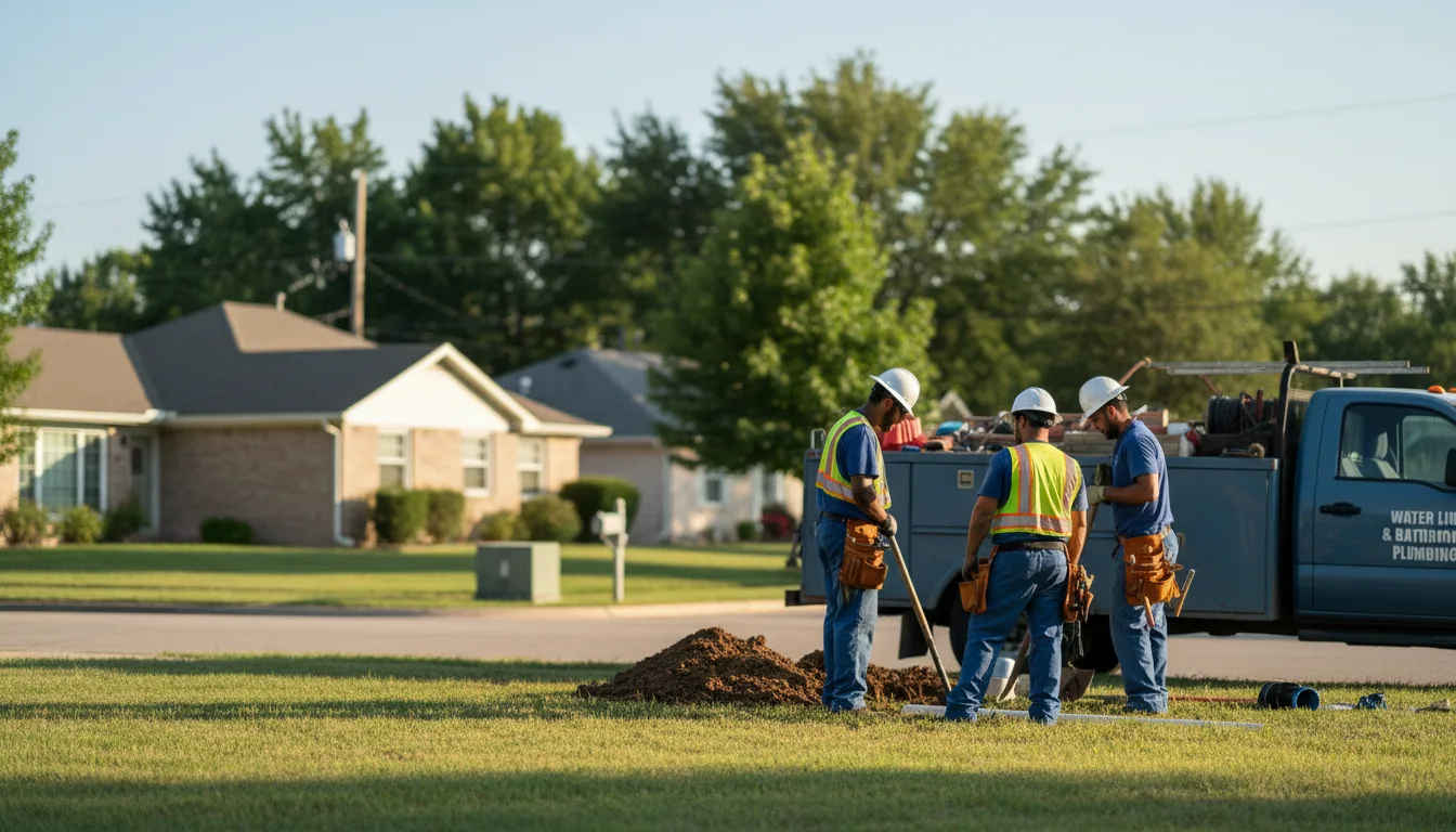 Residential water line and bathroom plumbing service in Three Rivers, TX